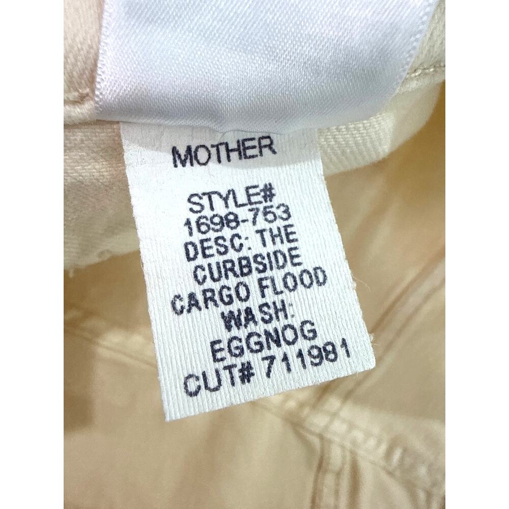 Mother The Curbside Cargo Flood Pants Eggnog 33 NWT Barrel Leg - Picture 10 of 12